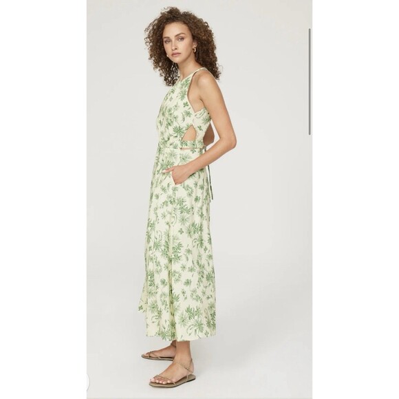 Sandro Annecy linen blend midi dress Size 6 (EU38) - Picture 2 of 16